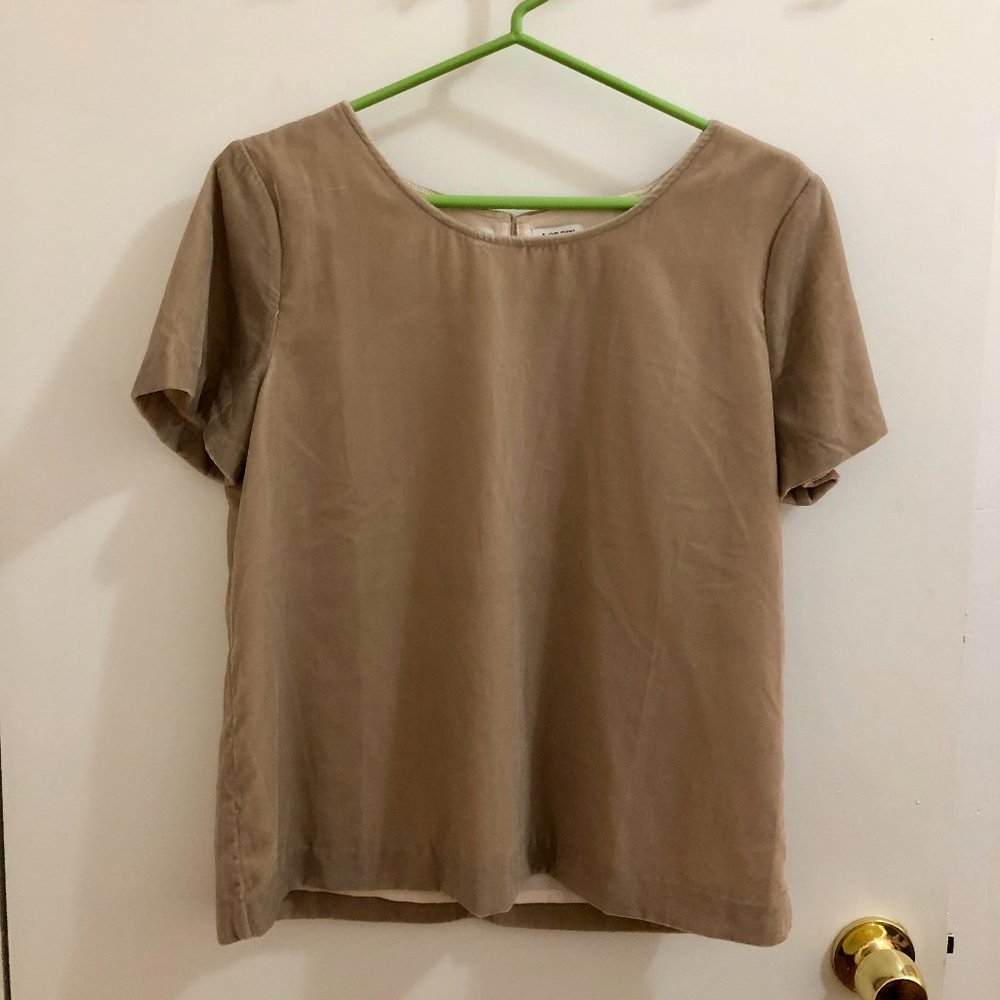 J Crew Mauve Velvet Shirt